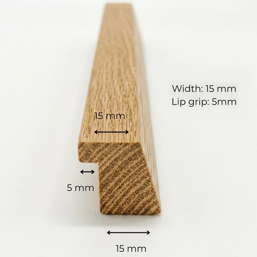 Oak Bevel Edge Handle