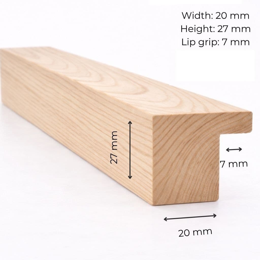 Oak L-Shaped Handle
