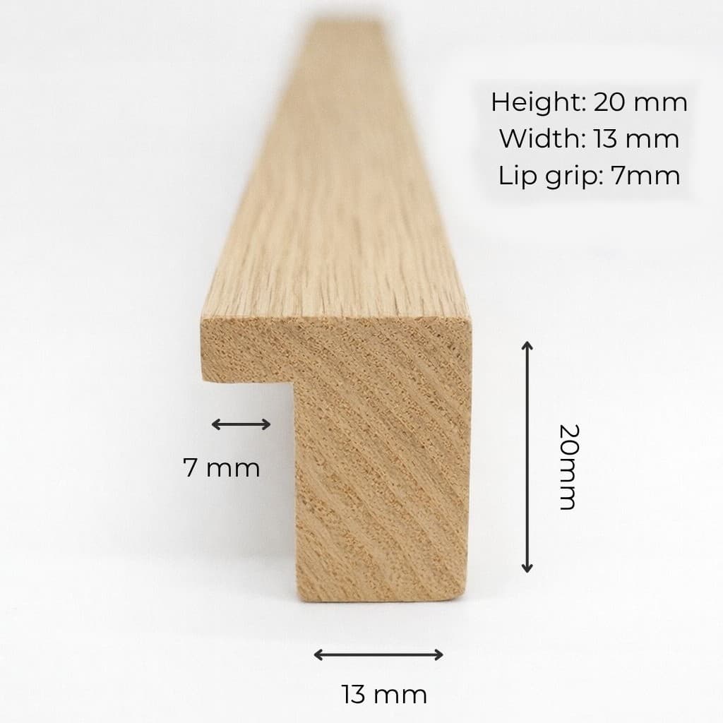 Oak L-Shaped Handle